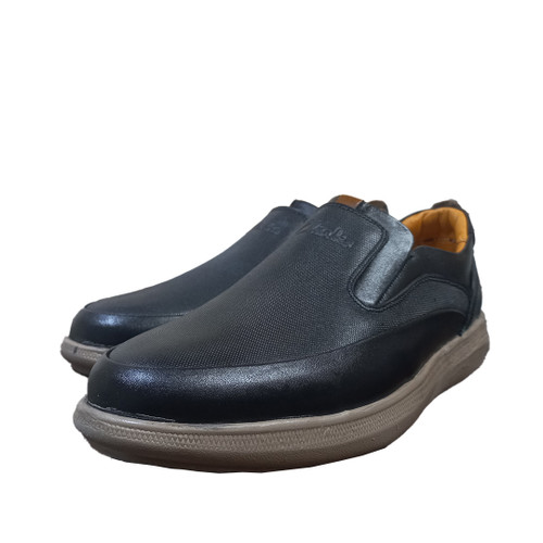 کفش طبی روزمره مردانه چرم طبیعی مشکی زیره EVA