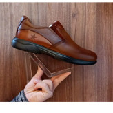 کفش طبی چرم طبیعی مردانه مشکی، رویه چرم گاوی، زیره EVA سبک و راحت، از کفش ثامن