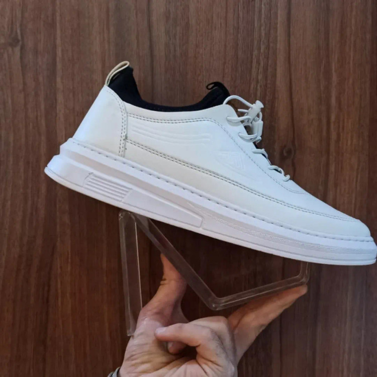 کفش راحتی مردانه عسلی، مدل جورابی، زیره PU سبک و راحت، خوشپا